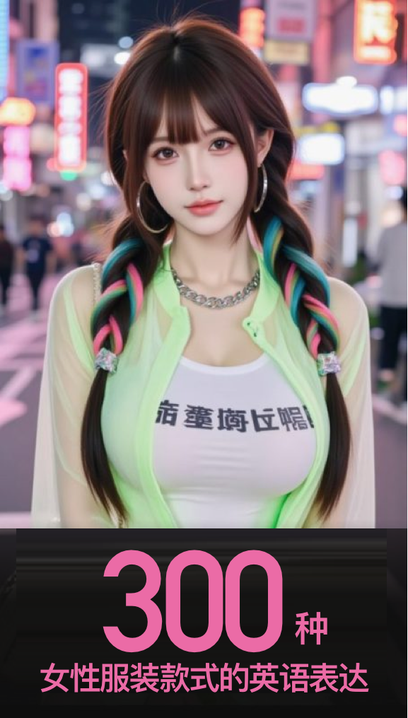 300种女性服装款式的英语提示词表达方法（免费）-G站- AI精品资源站