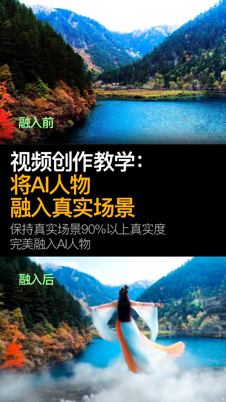 爆款视频创作教学：将AI人物融入真实场景-G站- AI精品资源站