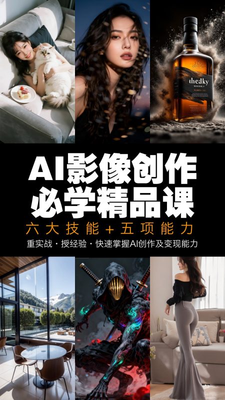 AI图文影像创作必学「基础精品课」（六大技能+五项能力，一周内掌握AI变现能力）-G站- AI精品资源站