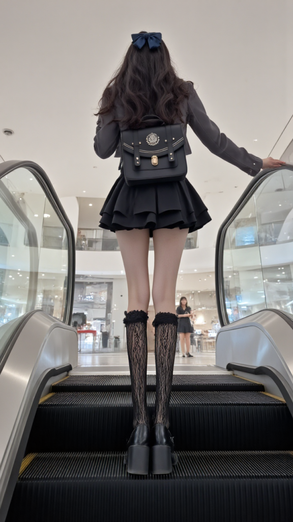 图片[1]-扶梯上的美女-G站- AI精品资源站