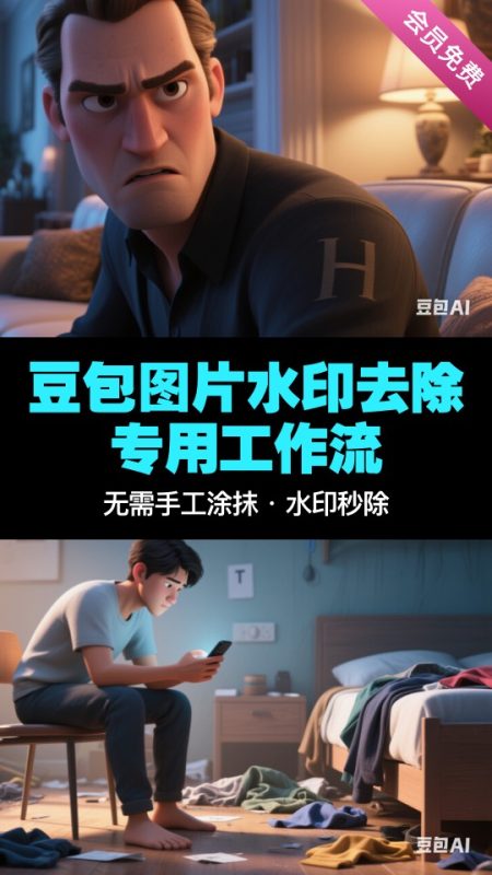 无需涂抹，10秒去除豆包图片水印工作流（会员免费下载）-G站- AI精品资源站