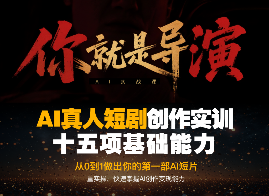 图片[1]-纯干货：AI短剧创作实战课（从0到1做出你的第一部AI短片）-G站- AI精品资源站