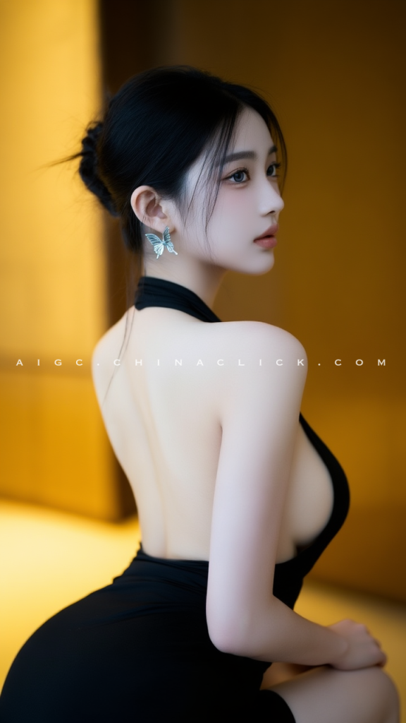 图片[7]-盘着发髻的时尚简约女孩-G站- AI精品资源站