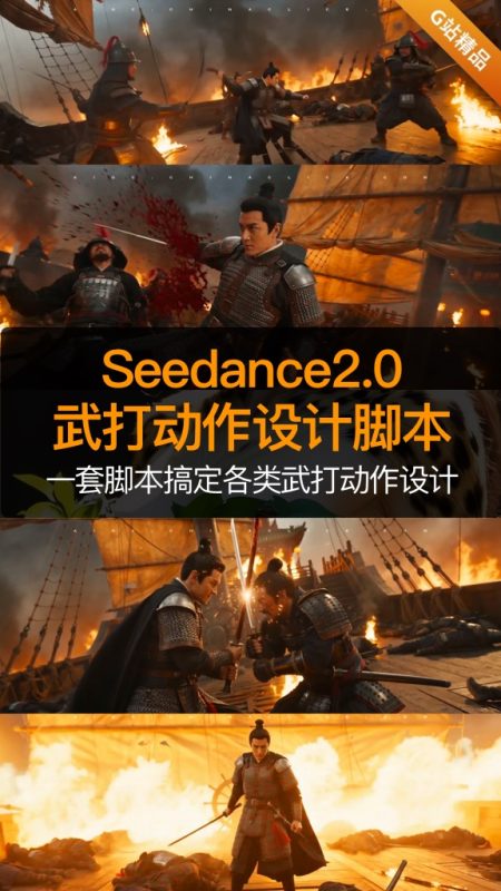 AI短剧Seedance2.0武打动作设计脚本（AI武术指导）-G站- AI精品资源站