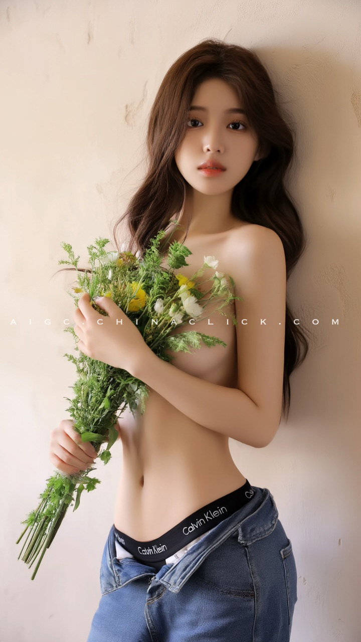 她看着镜头，眼神里有雾，也有一点藏不住的、湿漉漉的念，像刚被吻过，又像刚要吻你-G站- AI精品资源站